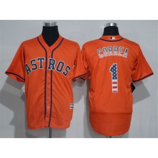 MLB Houston Astros 1 Carlos Correa Orange USA Flag Fasion 2016 Cool Base Men Jersey
