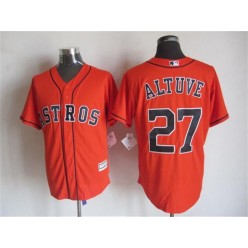 MLB Houston Astros 27 Jose Altuve Alternate Orange 2015 Cool Base Men Jersey