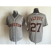 MLB Houston Astros 27 Jose Altuve Gray Retired Player 2015 Cool Base Men Jersey