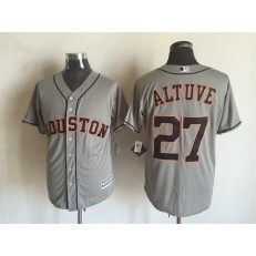 MLB Houston Astros 27 Jose Altuve Gray Retired Player 2015 Cool Base Men Jersey