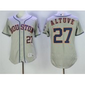 MLB Houston Astros 27 Jose Altuve Gray Road 2016 Flexbase Majestic Baseball Men Jersey
