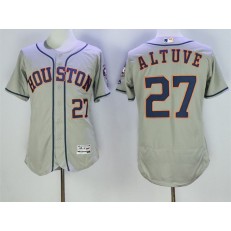 MLB Houston Astros 27 Jose Altuve Gray Road 2016 Flexbase Majestic Baseball Men Jersey