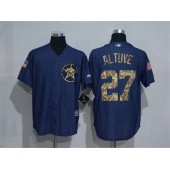MLB Houston Astros 27 Jose Altuve Navy Blue Salute to Service Cool Base Men Jersey