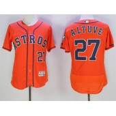 MLB Houston Astros 27 Jose Altuve Orange 2016 Flexbase Majestic Baseball Men Jersey