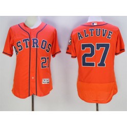 MLB Houston Astros 27 Jose Altuve Orange 2016 Flexbase Majestic Baseball Men Jersey