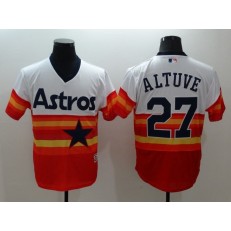 MLB Houston Astros 27 Jose Altuve Orange Rainbow 2016 Flexbase Majestic Baseball Men Jersey
