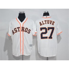 MLB Houston Astros 27 Jose Altuve White 2015 Cool Base Men Jersey