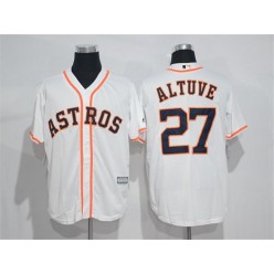 MLB Houston Astros 27 Jose Altuve White 2015 Cool Base Men Jersey