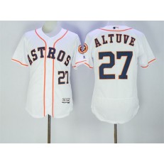 MLB Houston Astros 27 Jose Altuve White Home 2016 Flexbase Majestic Baseball Men Jersey