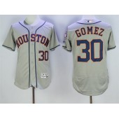 MLB Houston Astros 30 Carlos Gomez Gray Road 2016 Flexbase Majestic Baseball Men Jersey