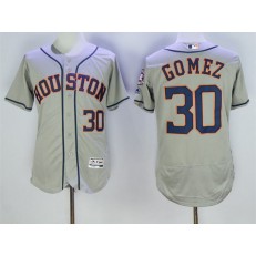MLB Houston Astros 30 Carlos Gomez Gray Road 2016 Flexbase Majestic Baseball Men Jersey