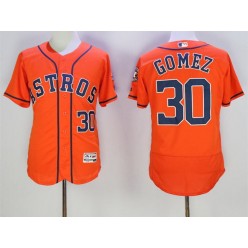 MLB Houston Astros 30 Carlos Gomez Orange 2016 Flexbase Majestic Baseball Men Jersey