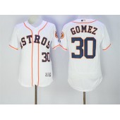 MLB Houston Astros 30 Carlos Gomez White Home 2016 Flexbase Majestic Baseball Men Jersey