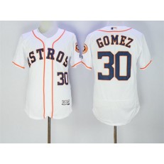 MLB Houston Astros 30 Carlos Gomez White Home 2016 Flexbase Majestic Baseball Men Jersey