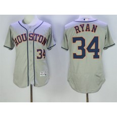 MLB Houston Astros 34 Nolan Ryan Gray Road 2016 Flexbase Majestic Baseball Men Jersey