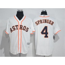 MLB Houston Astros 4 George Springer White 2015 Cool Base Men Jersey