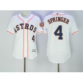 MLB Houston Astros 4 George Springer White Home 2016 Flexbase Majestic Baseball Men Jersey