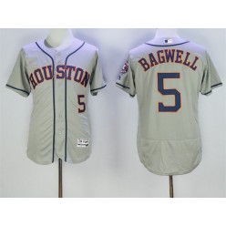 MLB Houston Astros 5 Jeff Bagwell Gray Road 2016 Flexbase Majestic Baseball Men Jersey