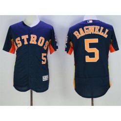 MLB Houston Astros 5 Jeff Bagwell Retired Navy Blue 2016 Flexbase Majestic Baseball Men Jersey