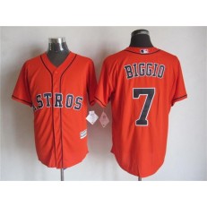 MLB Houston Astros 7 Craig Biggio Alternate Orange 2015 Cool Base Men Jersey