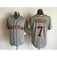 MLB Houston Astros 7 Craig Biggio Gray Retired Player 2015 Cool Base Men Jersey