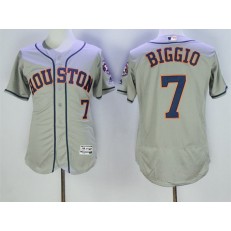 MLB Houston Astros 7 Craig Biggio Gray Road 2016 Flexbase Majestic Baseball Men Jersey