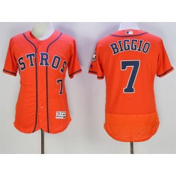 MLB Houston Astros 7 Craig Biggio Orange 2016 Flexbase Majestic Baseball Men Jersey