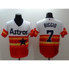 MLB Houston Astros 7 Craig Biggio Orange Rainbow 2016 Flexbase Majestic Baseball Men Jersey