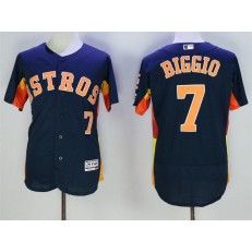 MLB Houston Astros 7 Craig Biggio Retired Navy Blue 2016 Flexbase Majestic Baseball Men Jersey