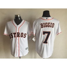 MLB Houston Astros 7 Craig Biggio White 2015 Cool Base Men Jersey