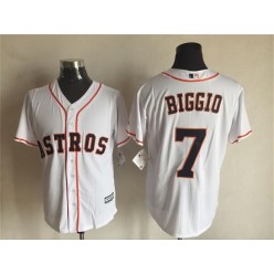 MLB Houston Astros 7 Craig Biggio White 2015 Cool Base Men Jersey