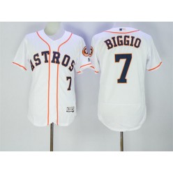 MLB Houston Astros 7 Craig Biggio White Home 2016 Flexbase Majestic Baseball Men Jersey