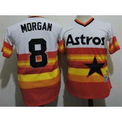 MLB Houston Astros 8 Joe Morgan Orange Cool Base Cooperstown Collection Men Jersey