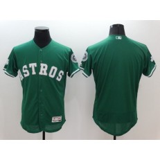 MLB Houston Astros Blank Green 2016 St. Patrick's Day Flexbase Majestic Baseball Men Jersey