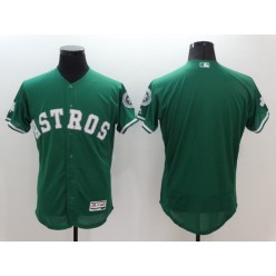 MLB Houston Astros Blank Green 2016 St. Patrick's Day Flexbase Majestic Baseball Men Jersey