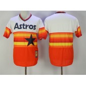 MLB Houston Astros Blank Orange Cool Base Cooperstown Collection Men Jersey