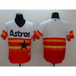 MLB Houston Astros Blank Orange Rainbow 2016 Flexbase Majestic Baseball Men Jersey