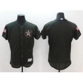 MLB Houston Astros Blank Retired Green Salute To Service 2016 Flexbase Majestic Baseball Men Jersey