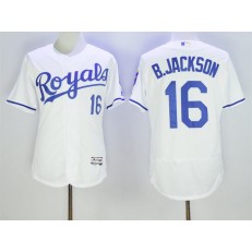 MLB Kansas City Royals 16 Bo Jackson White 2016 Flexbase Majestic Baseball Men Jersey