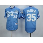 MLB Kansas City Royals 35 Eric Hosmer 1985 Turn Back The Clock Blue Men Jersey