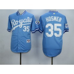 MLB Kansas City Royals 35 Eric Hosmer 1985 Turn Back The Clock Blue Men Jersey