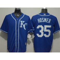 MLB Kansas City Royals 35 Eric Hosmer Blue KC New Cool Base Men Jersey