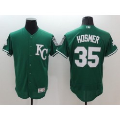 MLB Kansas City Royals 35 Eric Hosmer Green 2016 St. Patrick's Day Flexbase Majestic Baseball Men Jersey