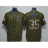 MLB Kansas City Royals 35 Eric Hosmer Green Salute To Service Majestic Baseball Men Jersey