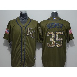 MLB Kansas City Royals 35 Eric Hosmer Green Salute To Service Majestic Baseball Men Jersey