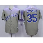 MLB Kansas City Royals 35 Eric Hosmer Grey New Cool Base Men Jersey