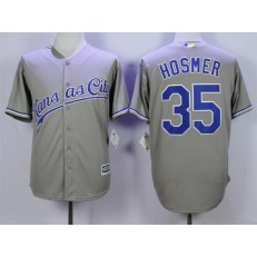 MLB Kansas City Royals 35 Eric Hosmer Grey New Cool Base Men Jersey