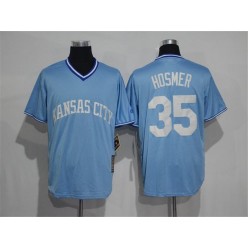 MLB Kansas City Royals 35 Eric Hosmer Light Blue Cooperstown Stitched Men Jersey