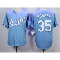 MLB Kansas City Royals 35 Eric Hosmer Light Blue New Cool Base Men Jersey