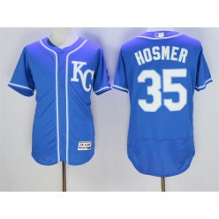 MLB Kansas City Royals 35 Eric Hosmer Navy Blue KC 2016 Flexbase Majestic Baseball Men Jersey